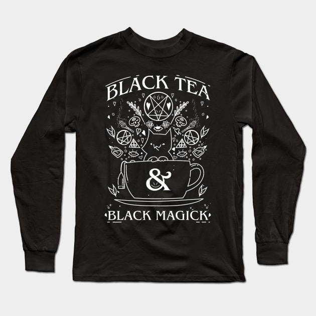 Black Tea and Black Magick Long Sleeve T-Shirt by politerotica